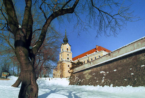 Zamek w Rzeszowie zimą