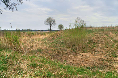 Fosa i kopiec na którym stała drewniana siedziba rycerska 