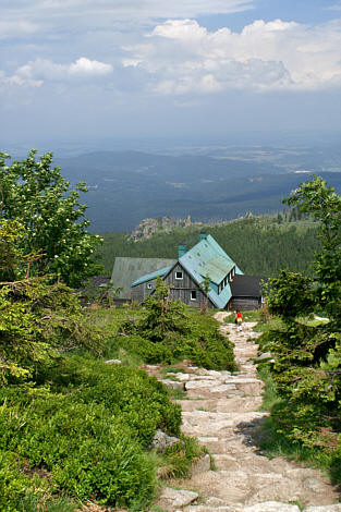 Zejście do schroniska