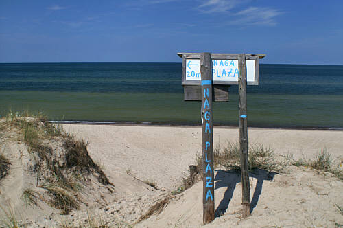 Plaża dla naturystów obok Rowów