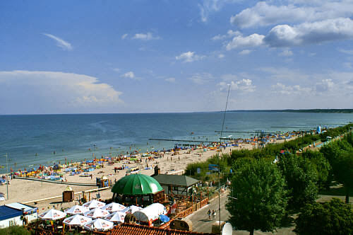 Widok na plażę wschodnią
