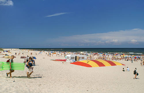 Plaża zachodnia w Ustce