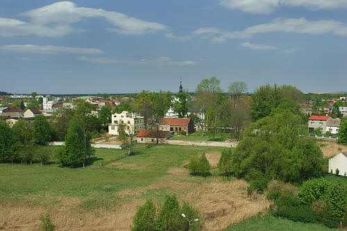 Widok z wieży na miasto