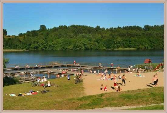 Widoki na drugiej plaży w Mrągowie