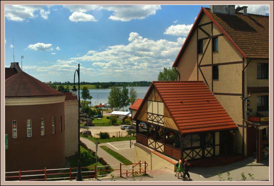 Widok z zamku na jezioro Ryńskie